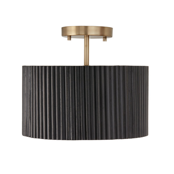 Capital Lighting Donovan 1 - Light Black Drum Pendant | Wayfair